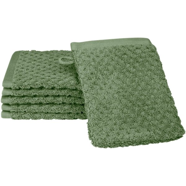 ROSS Waschhandschuh Harmony, Frottier (Packung, 6-St), 100 % Baumwolle, Hoch Tief Struktur, viele Farben
