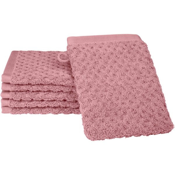 ROSS Waschhandschuh Harmony, Frottier (Packung, 6-St), 100 % Baumwolle, Hoch Tief Struktur, viele Farben