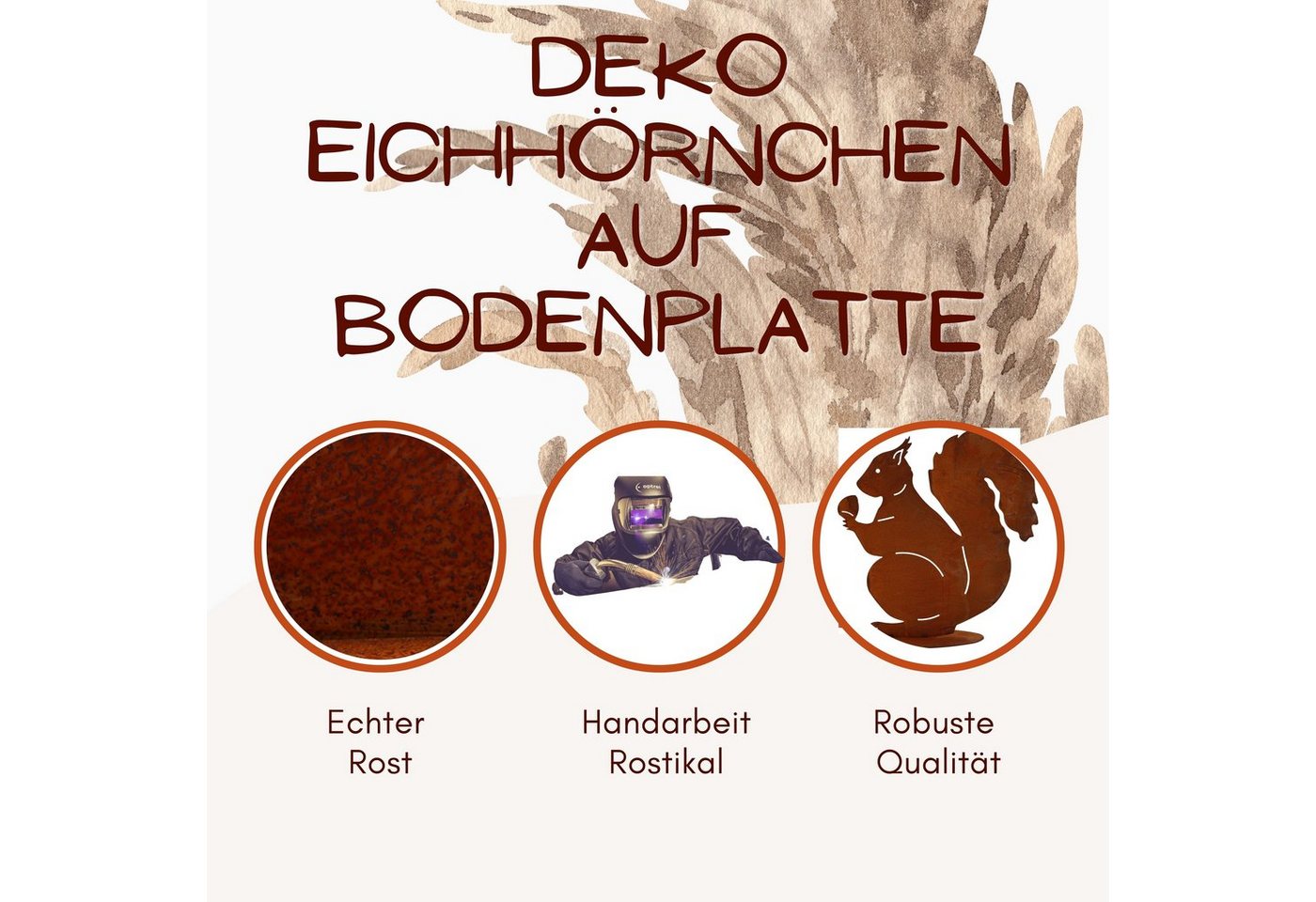 Rostikal Gartenfigur Eichhörnchen Figur Rost Deko, echter Rost – Bild 3 von 5