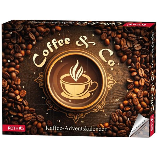 Roth Lebensmittel-Adventskalender Kaffee-Adventskalender Coffee & Co. 24 Kaffeegenussartikel Advent, Tag für Tag für genussvolle Momente bis Weihnachten