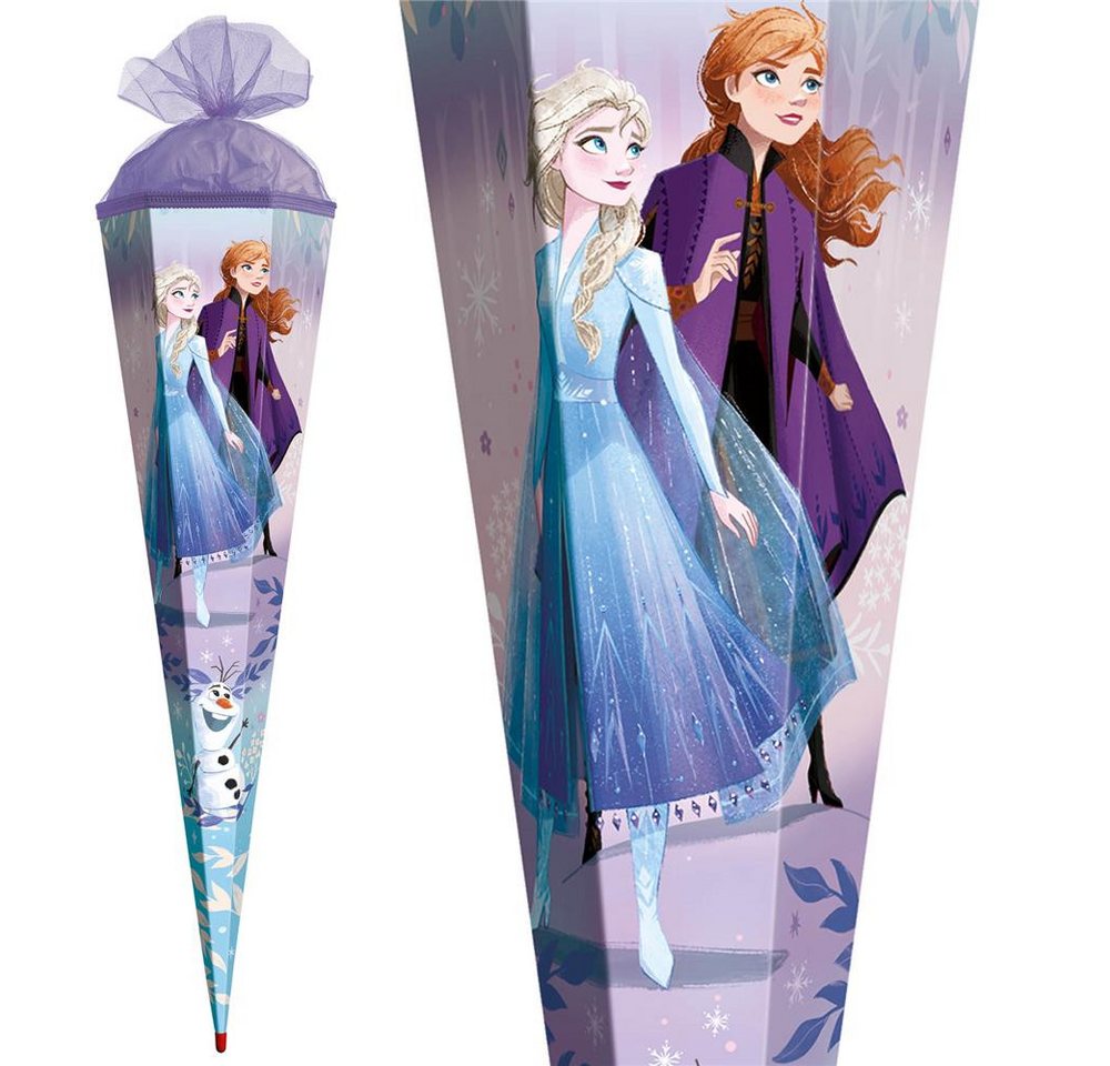 Roth Schultüte Disney Frozen, 85 cm, eckig, Tüllverschluss, Roth-Spitze – Bild 2 von 5