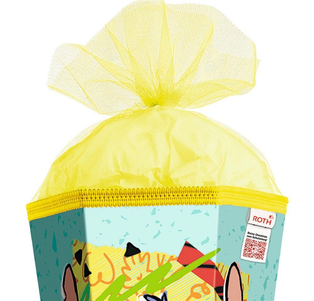 Roth Schultüte Disney Stitch, 100 cm, XXL-Zuckertüte, 6-eckig, mit Tüllverschluss und Rot(h)-Spitze – Bild 5 von 5