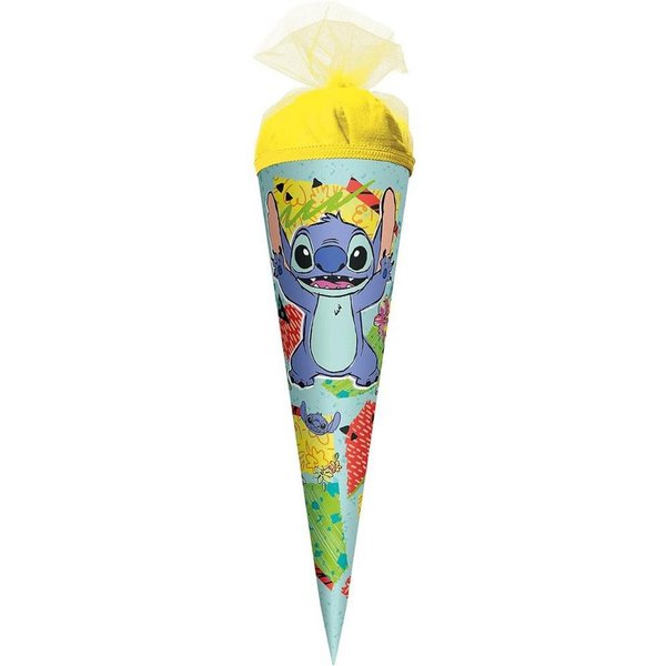 Roth Schultüte Disney Stitch, 22 cm, rund, Tüllverschluss