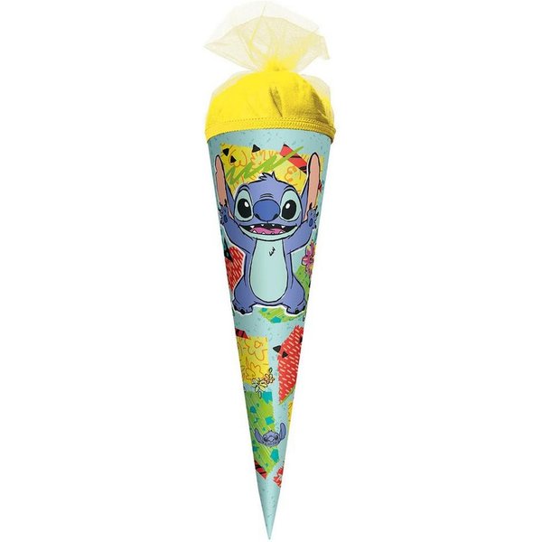 Roth Schultüte Disney Stitch, 35cm, rund, Tüllverschluss