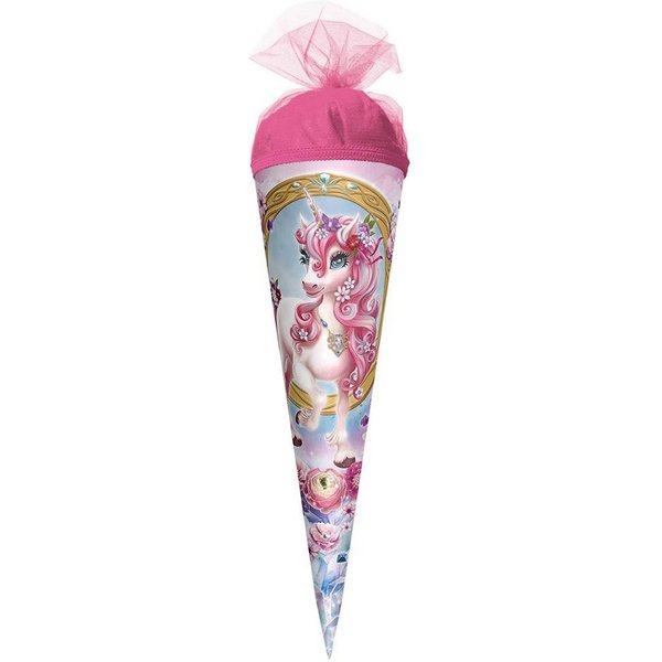 Roth Schultüte Einhorn Beauty, 50 cm, rund, Tüllverschluss