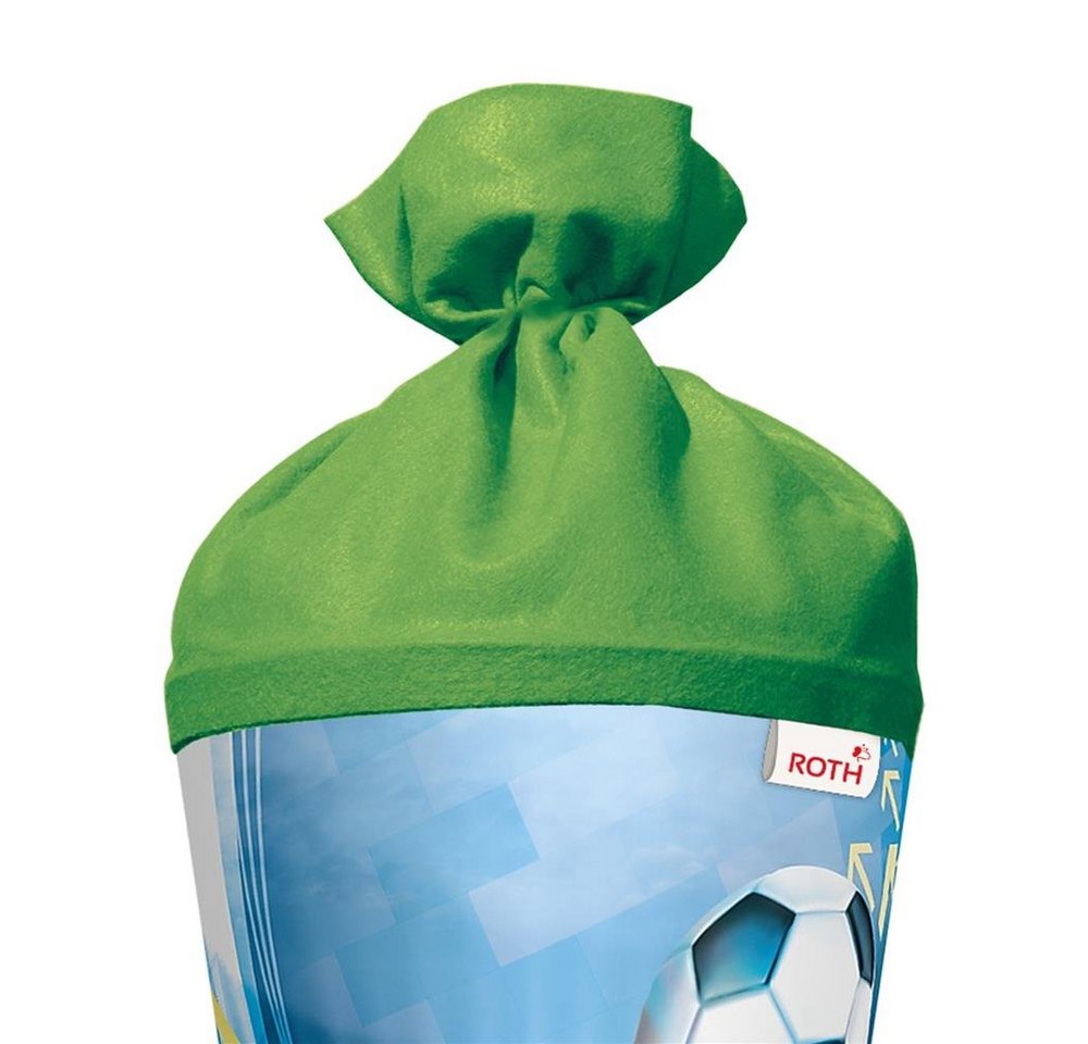 Roth Schultüte Fußball, 70 cm, rund, mit grünem Filzverschluss, Zuckertüte für Schulanfang – Bild 3 von 5