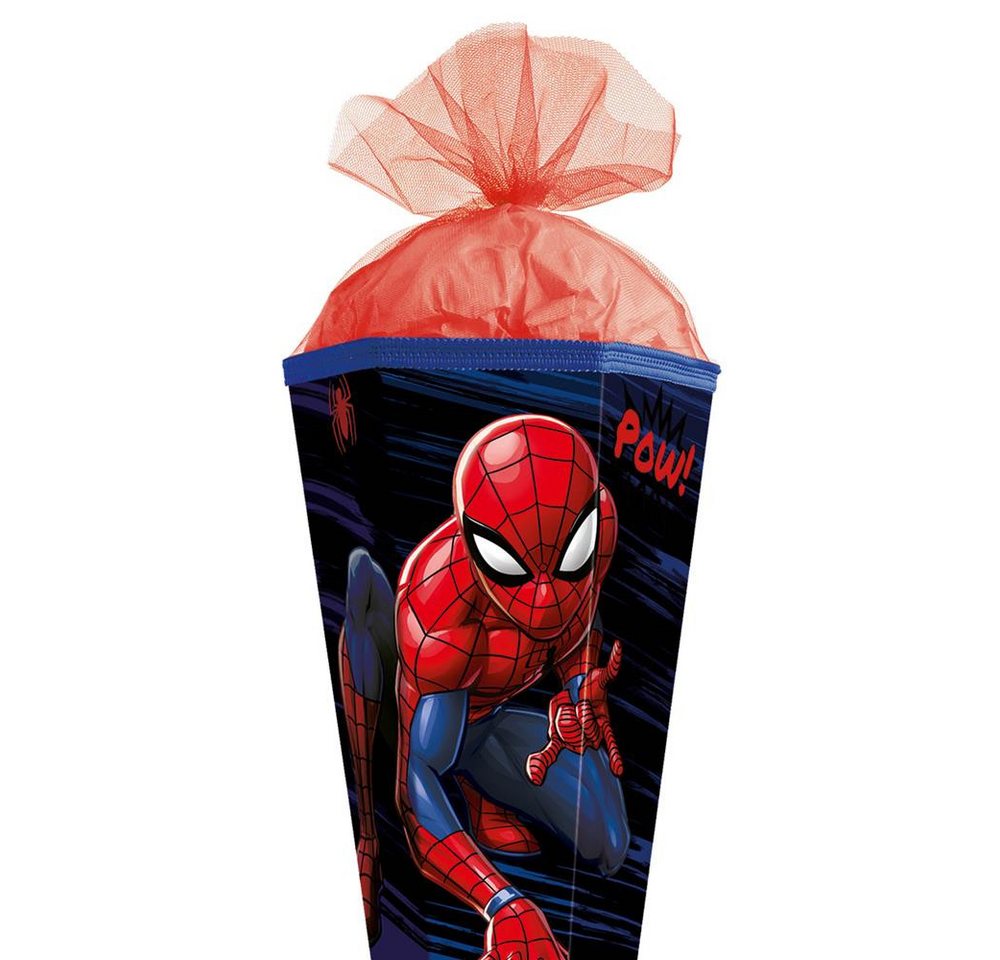 Roth Schultüte Marvel Spiderman, 100 cm, eckig, Tüllverschluss, Roth-Spitze, Zuckertüte – Bild 2 von 5