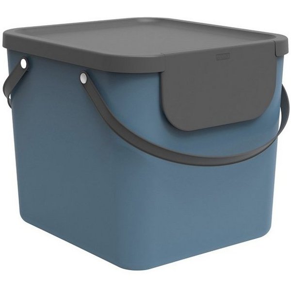 rotho Abfallbehälter "ALBULA" aus Recyclingkunststoff, 40 l, horizon blue