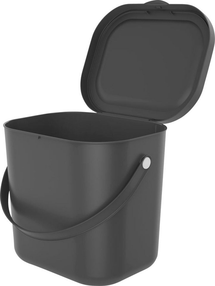 rotho Abfallbehälter "ALBULA" aus Recyclingkunststoff, 6 l, anthrazit – Bild 2 von 2