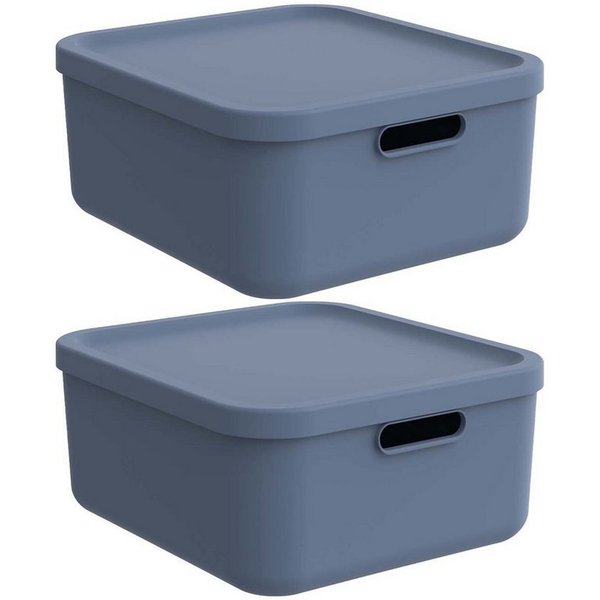 ROTHO Aufbewahrungsbox Albula Light 2er-Set Aufbewahrungskiste 20l (Aufbewahrungsboxenset, 2er-Set)
