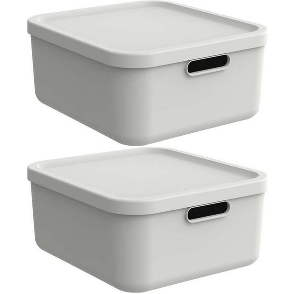 ROTHO Aufbewahrungsbox Albula Light 2er-Set Aufbewahrungskiste 20l (Aufbewahrungsboxenset, 2er-Set)