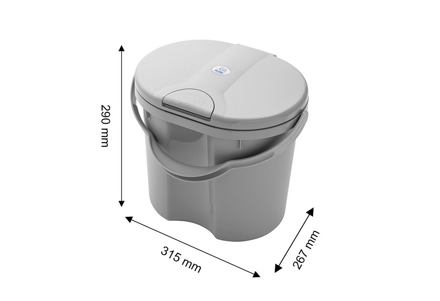 Rotho Babydesign Windeleimer Geruchsdichter Windelbehälter mit Deckel – 10L, hygienisch – Bild 5 von 5