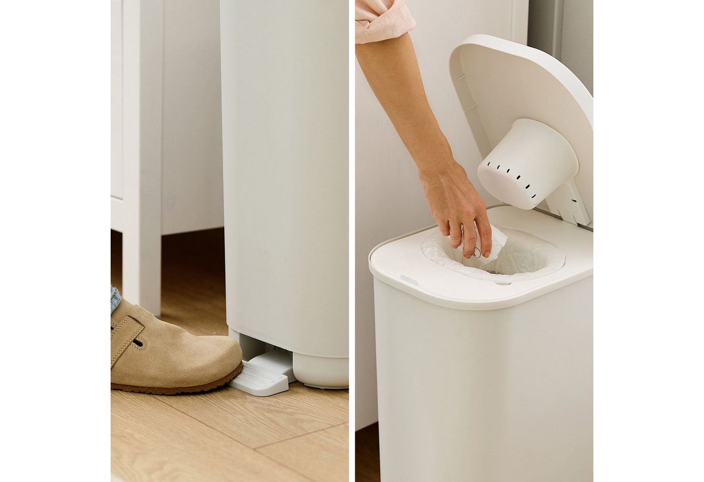 Rotho Babydesign Windeleimer, geruchsdicht, wandelbar zum klassischen Mülleimer – Bild 5 von 5