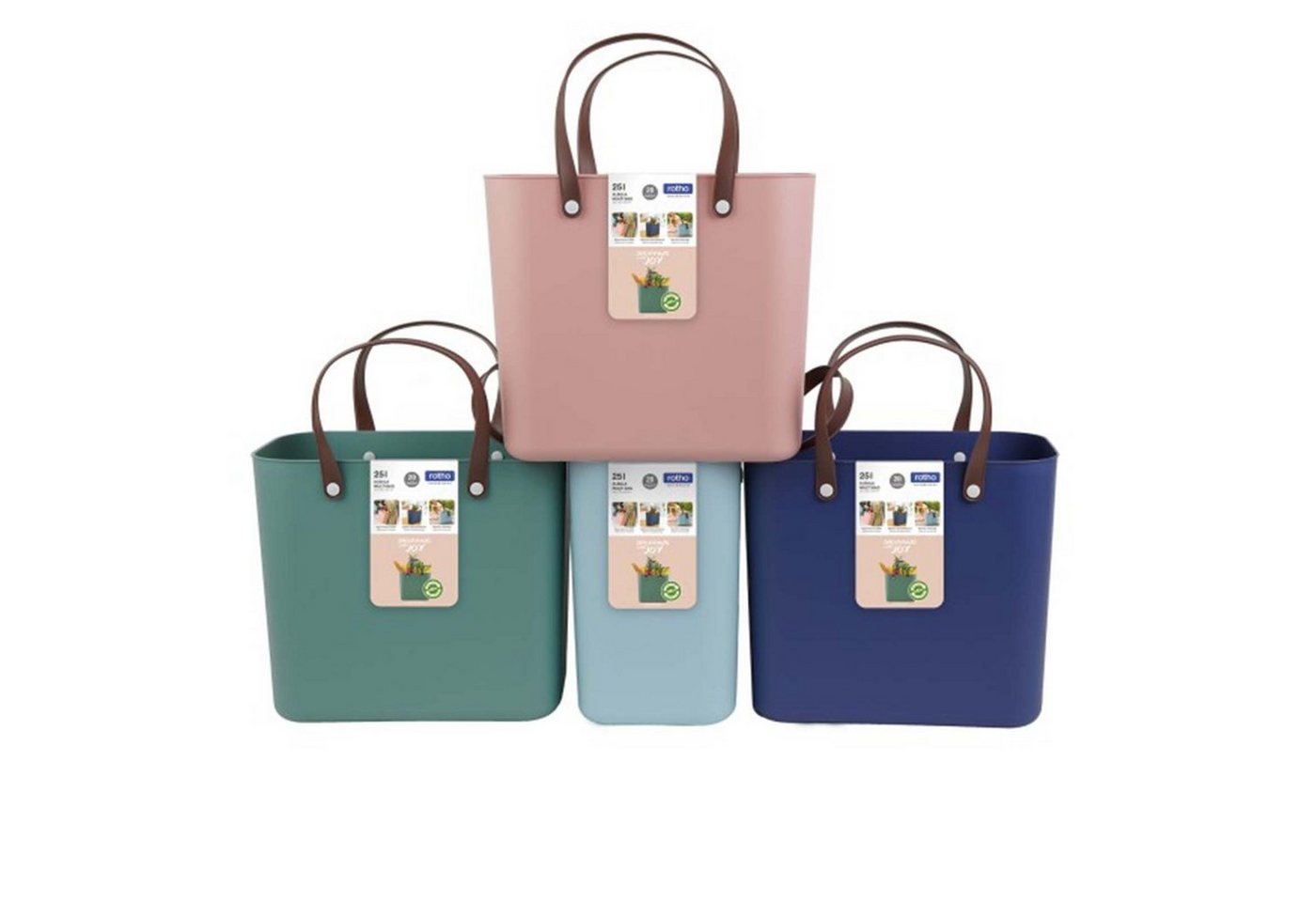 ROTHO Einkaufskorb Albula 2er-Set Einkaufskörbe Taschen 25l, 25 l – Bild 4 von 4