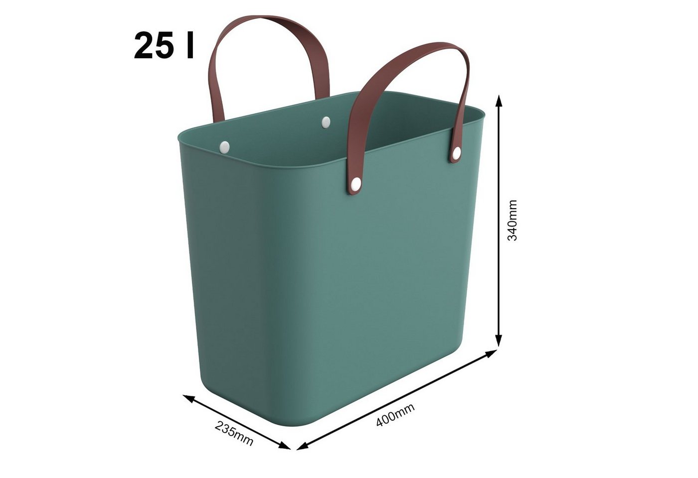 ROTHO Einkaufskorb Albula Einkaufskorb 25l, Kunststoff (PP recycelt), 25 l – Bild 4 von 5
