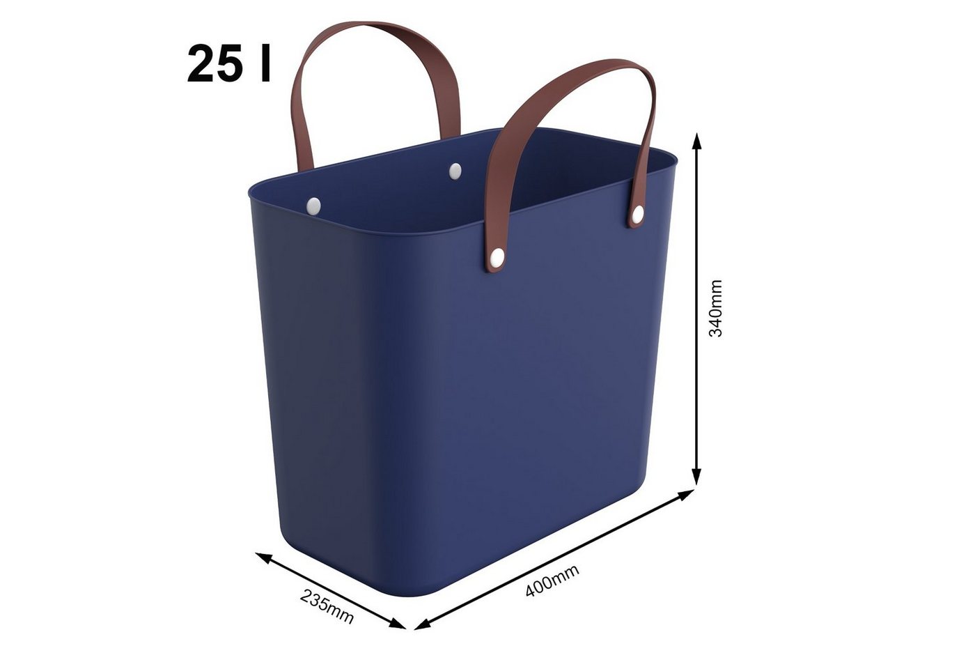 ROTHO Einkaufskorb Albula Einkaufskorb 25l, Kunststoff (PP recycelt), 25 l – Bild 4 von 5