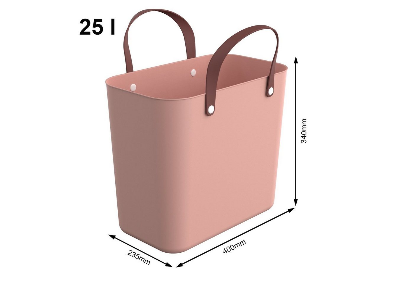 ROTHO Einkaufskorb Albula Einkaufskorb 25l, Kunststoff (PP recycelt), 25 l – Bild 4 von 5