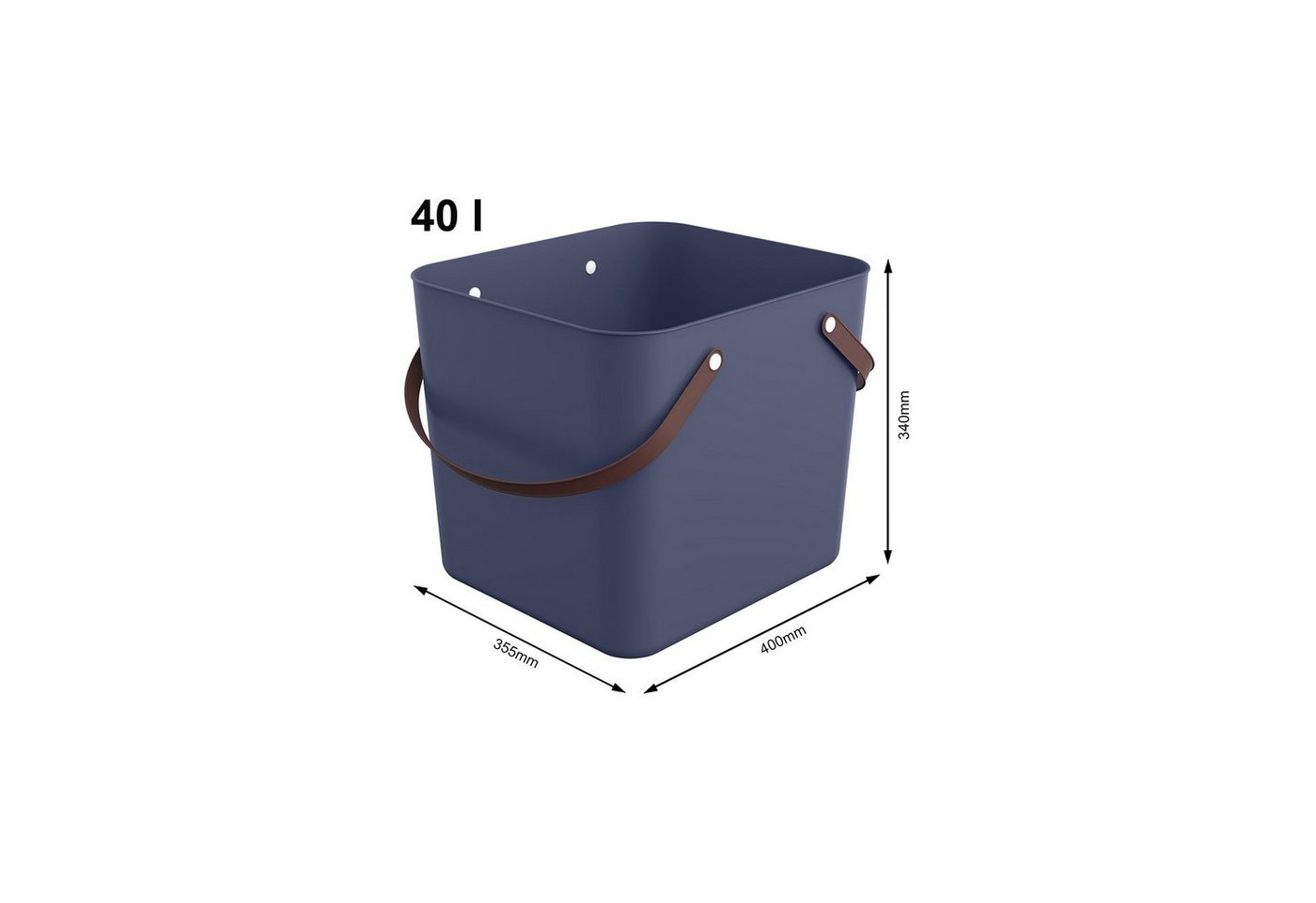 ROTHO Einkaufskorb Einkaufskorb "classic" 40 l ALBULA, 40 l – Bild 4 von 5