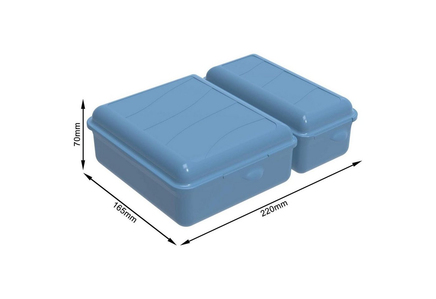 ROTHO Lunchbox Funbox 1,05L+0,55L Fun Horizon Blue, Kunststoff – Bild 3 von 4