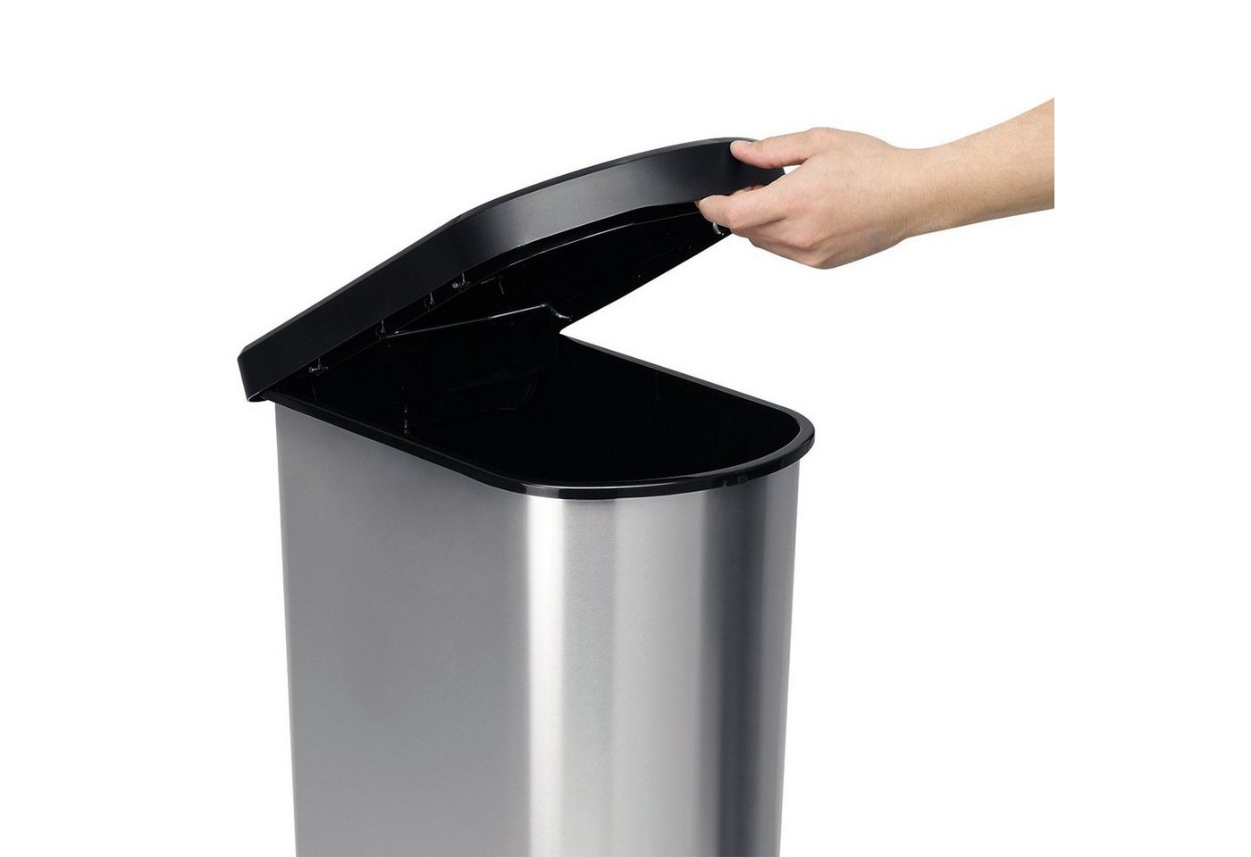 ROTHO Mülleimer Paso Mülleimer 50l mit Deckel, Kunststoff (PP), hergestellt in der Schweiz – Bild 2 von 5