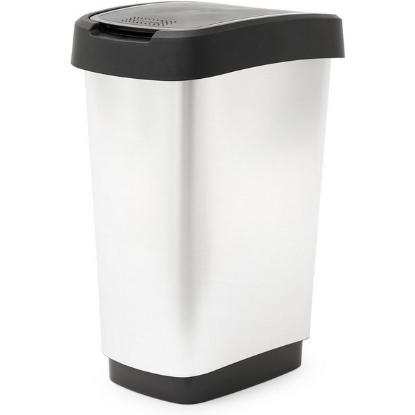 ROTHO Mülleimer Twist Mülleimer 25l mit Deckel, Kunststoff (PP)