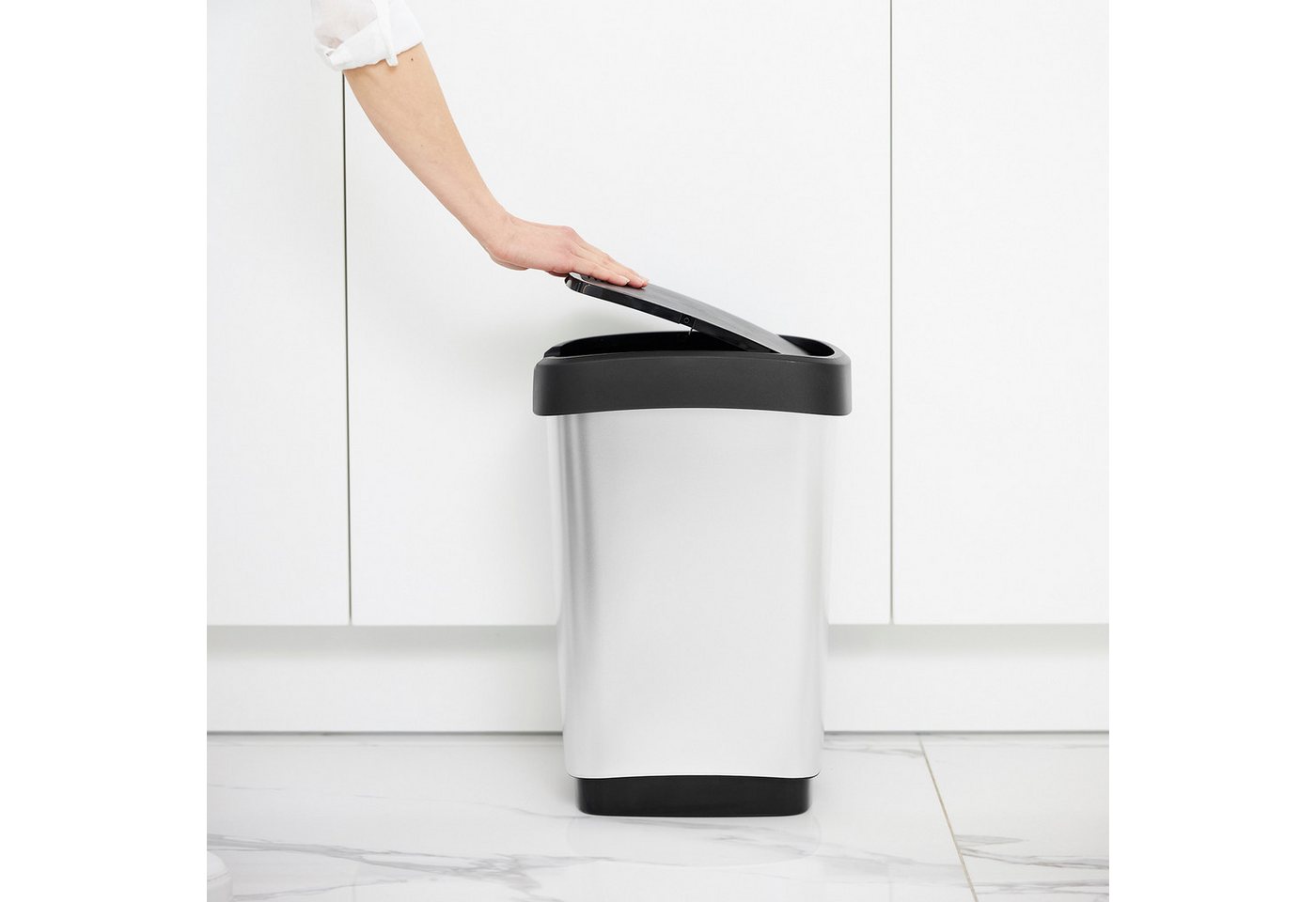 ROTHO Mülleimer Twist Mülleimer 25l mit Deckel, Kunststoff (PP) – Bild 3 von 5