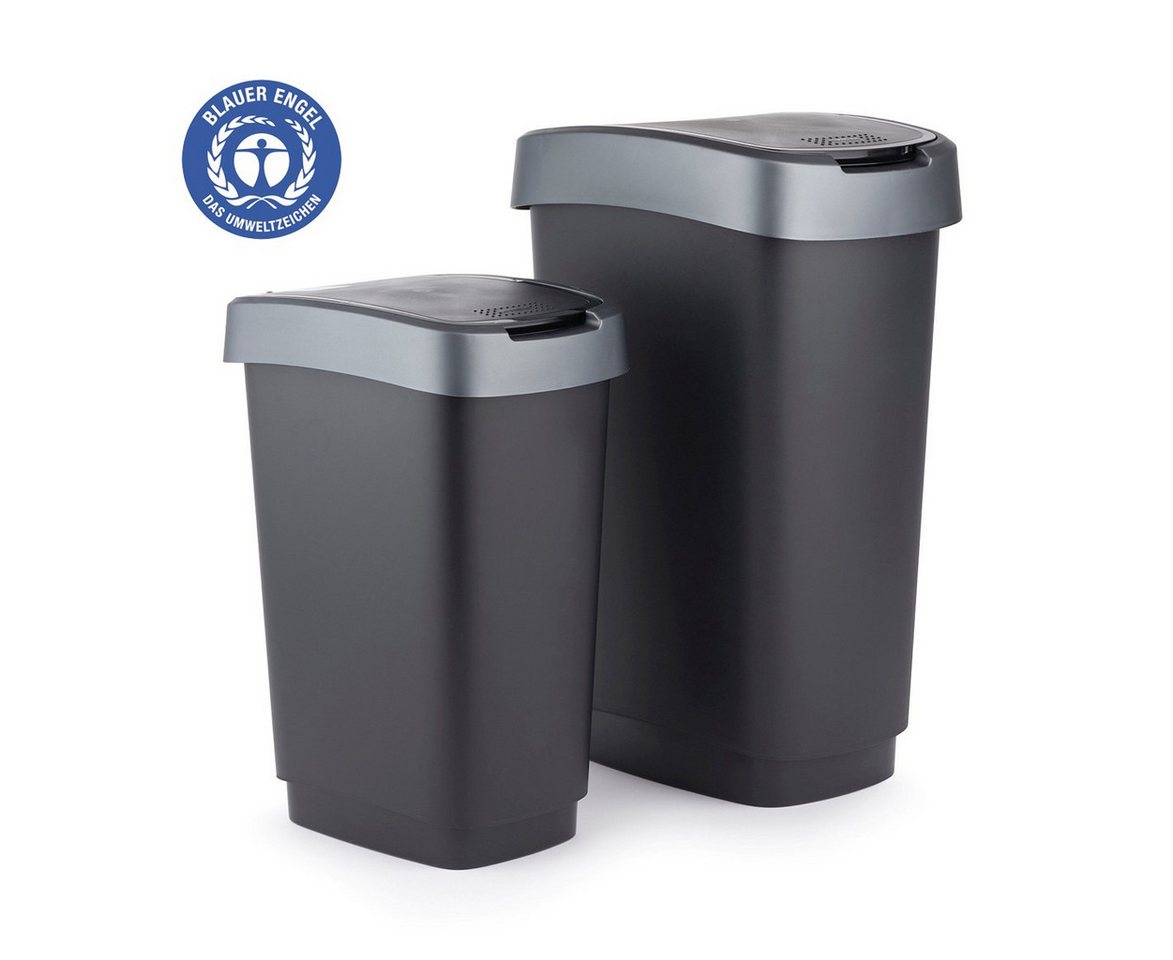 ROTHO Mülleimer Twist Mülleimer mit Deckel 25l, Kunststoff (PP) – Bild 3 von 5