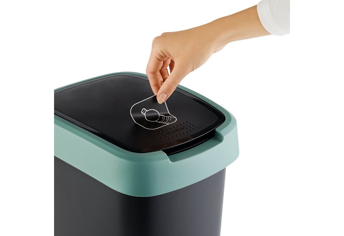 ROTHO Mülleimer Twist Mülleimer mit Deckel 25l, Kunststoff (PP) – Bild 3 von 5