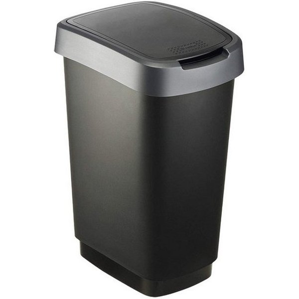 ROTHO Mülleimer Twist Mülleimer mit Deckel 25l, Kunststoff (PP)