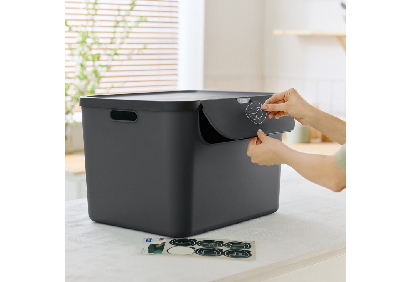 ROTHO Mülltrennsystem, Behälter ideal für Mülltrennung & Recycling – Bild 5 von 5