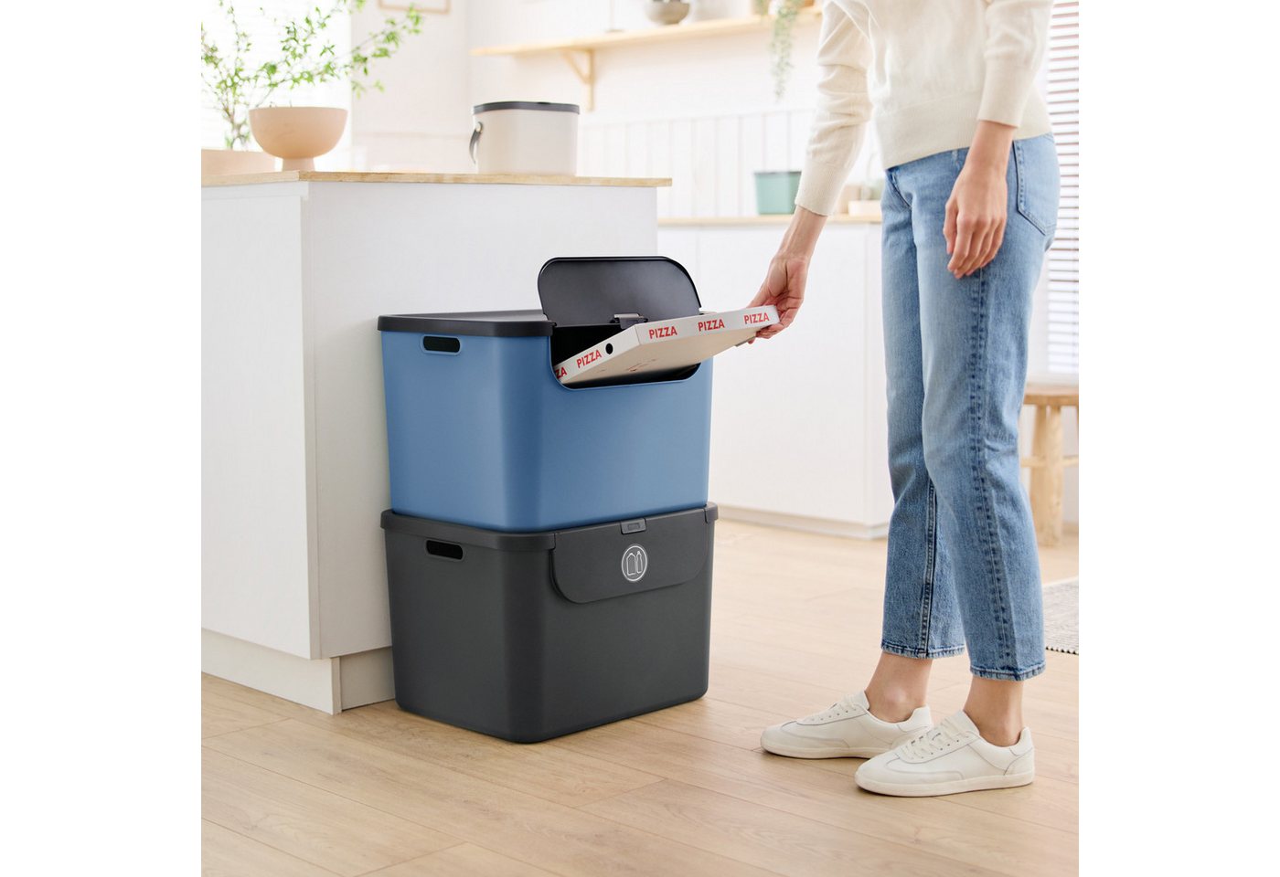 ROTHO Mülltrennsystem, Behälter ideal für Mülltrennung & Recycling – Bild 2 von 5