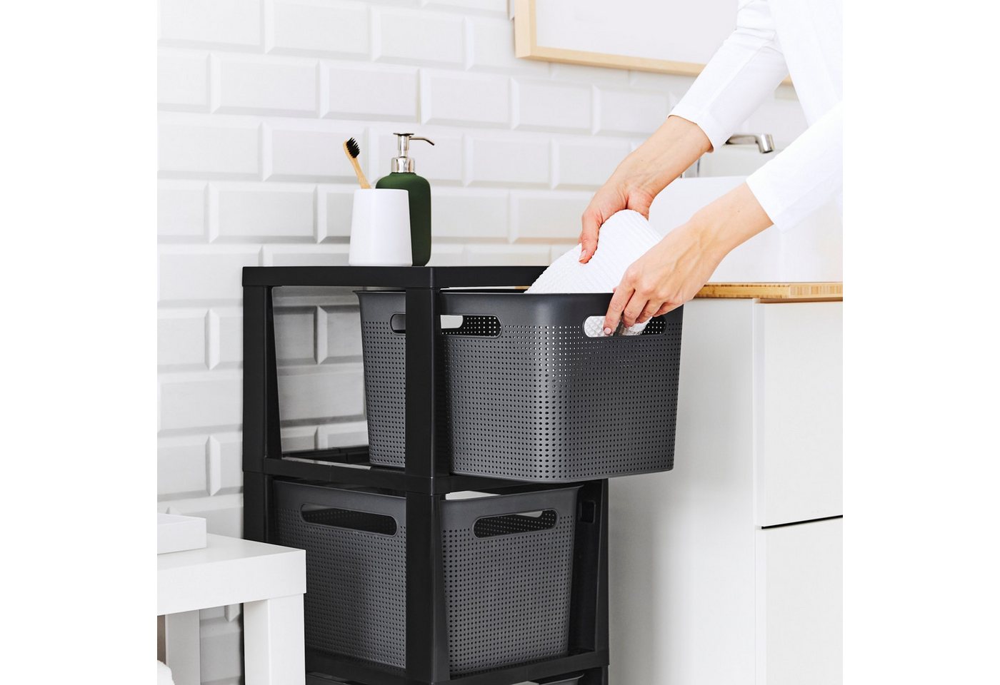 ROTHO Rollcontainer BRISEN Rollcontainer 3 x 16 l, (3 St) – Bild 2 von 3