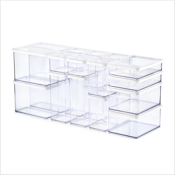 ROTHO Vorratsdose LOFT 24-tlg. luftdichte Lebensmittel-Aufbewahrung für Küchenschubladen, Kunststoff, (Aufbewahrungsboxen-Set, 24-teilig, verschiedene Größen, i