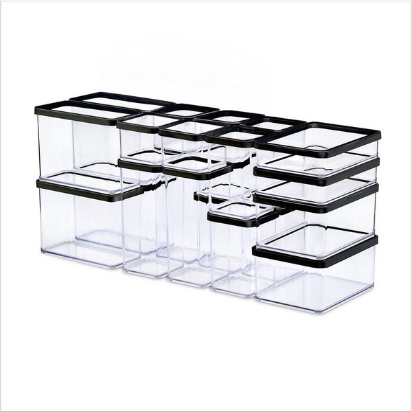 ROTHO Vorratsdose LOFT 24-tlg. luftdichte Lebensmittel-Aufbewahrung für Küchenschubladen, Kunststoff, (Aufbewahrungsboxen-Set, 24-teilig, verschiedene Größen, i