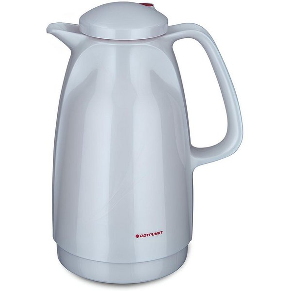 ROTPUNKT Isolierkanne 1,5 Liter Glaseinsatz I hochwertig I langlebig I 24 Std heiß, 1.5 l, (Kaffeekanne I Teekanne), Glaskolben aus doppelwandigem Rosalin-Glas