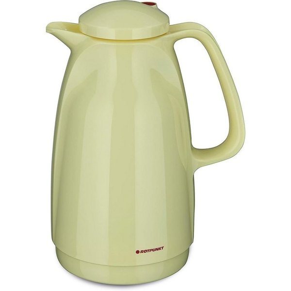 ROTPUNKT Isolierkanne 1,5 Liter Glaseinsatz I hochwertig I langlebig I 24 Std heiß, 1.5 l, (Kaffeekanne I Teekanne), Glaskolben aus doppelwandigem Rosalin-Glas