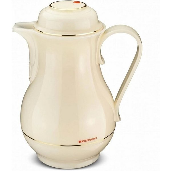 ROTPUNKT Isolierkanne CHRISTA 530, Kaffeekanne mit Rosalin-Glaseinsatz, 0.5 l, Made in Germany, 24 Std heiß 36 Std kalt, BPA-frei