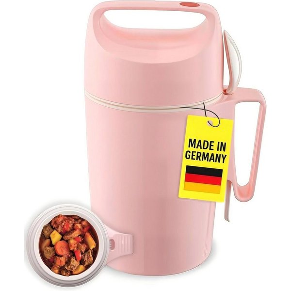 ROTPUNKT Isolierkanne DIRK 850, Thermobehälter Glaseinsatz, 0.85 l, isolierend, BPA-frei, phthalatfrei, inklusive Löffel