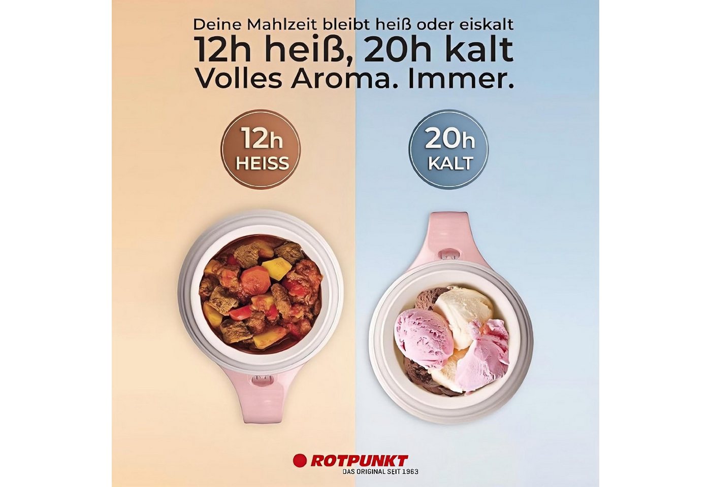 ROTPUNKT Isolierkanne DIRK 850, Thermobehälter Glaseinsatz, 0.85 l, isolierend, BPA-frei, phthalatfrei, inklusive Löffel – Bild 2 von 5