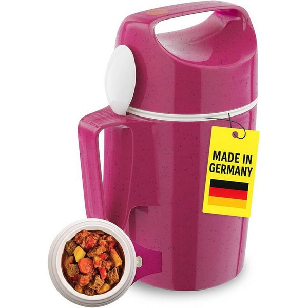 ROTPUNKT Isolierkanne DIRK 850, Thermobehälter Glaseinsatz, 0.85 l, isolierend, BPA-frei, phthalatfrei, inklusive Löffel