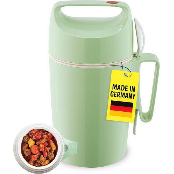 ROTPUNKT Isolierkanne DIRK 850, Thermobehälter Glaseinsatz, 0.85 l, isolierend, BPA-frei, phthalatfrei, inklusive Löffel