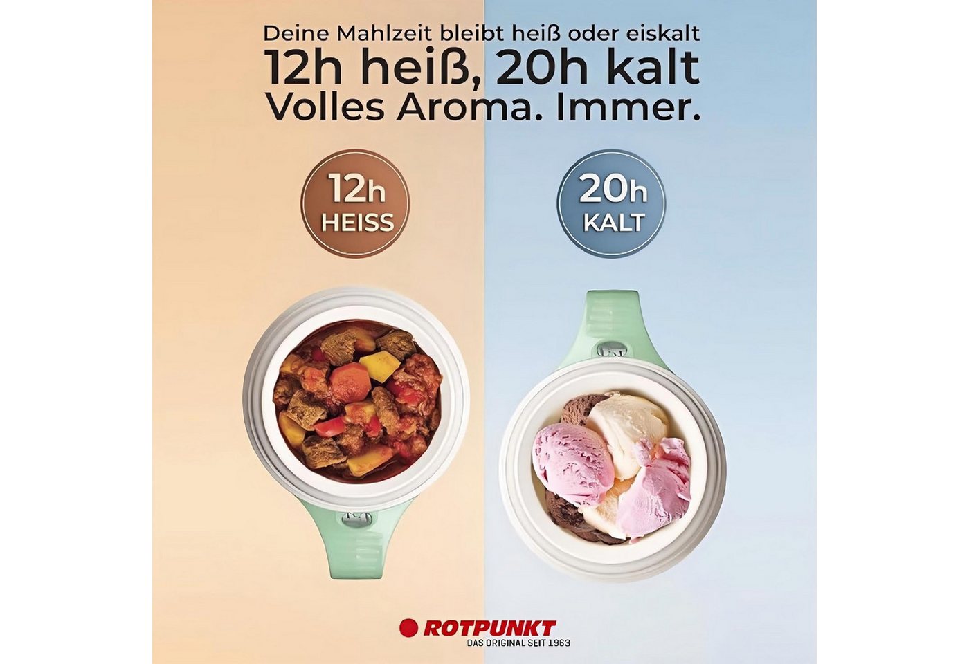 ROTPUNKT Isolierkanne DIRK 850, Thermobehälter Glaseinsatz, 0.85 l, isolierend, BPA-frei, phthalatfrei, inklusive Löffel – Bild 2 von 5