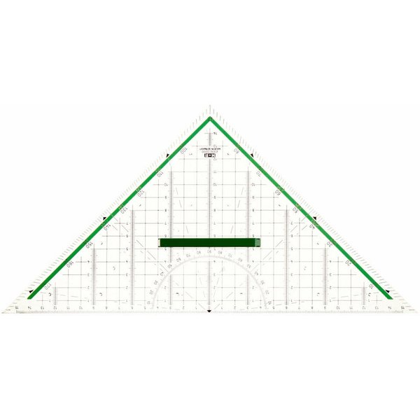 ROTRING Messlatte M + R 723320000 Geodreieck 32 cm glasklar hinterlegt, grün (1-tlg)