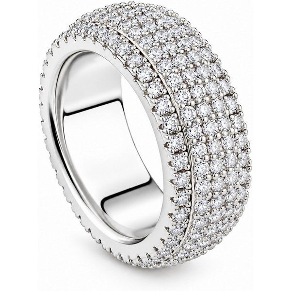 ROUGEMONT Fingerring Funkelnde Damen Statement Ring mit funkelndem Zirkonia Besatz, Intensiver Glanz mit Wow-Effekt