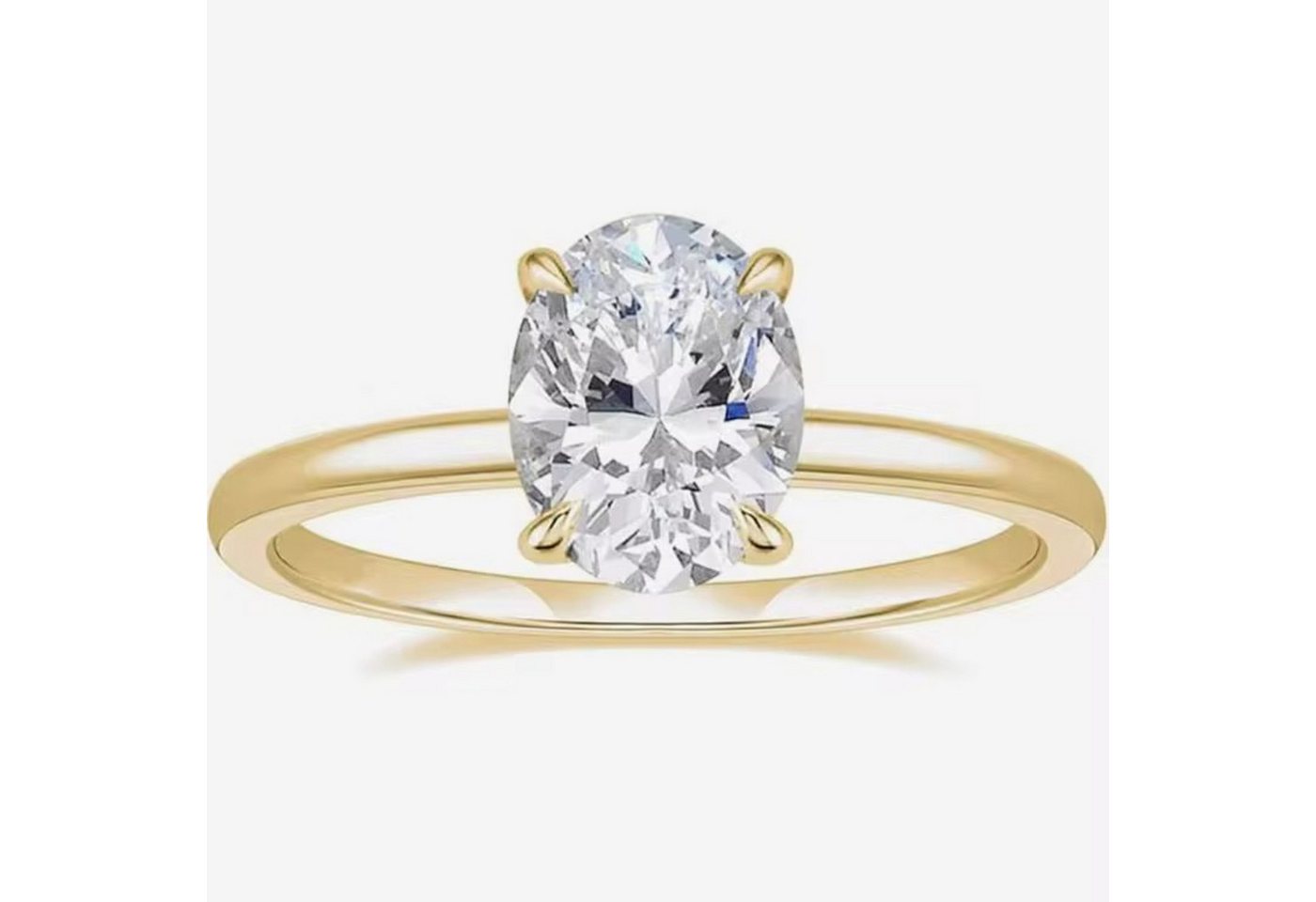 ROUGEMONT Solitärring Extravaganter Damen Solitär Ring Verlobungsring Oval 925 Silber, Echtschmuck – Bild 2 von 5