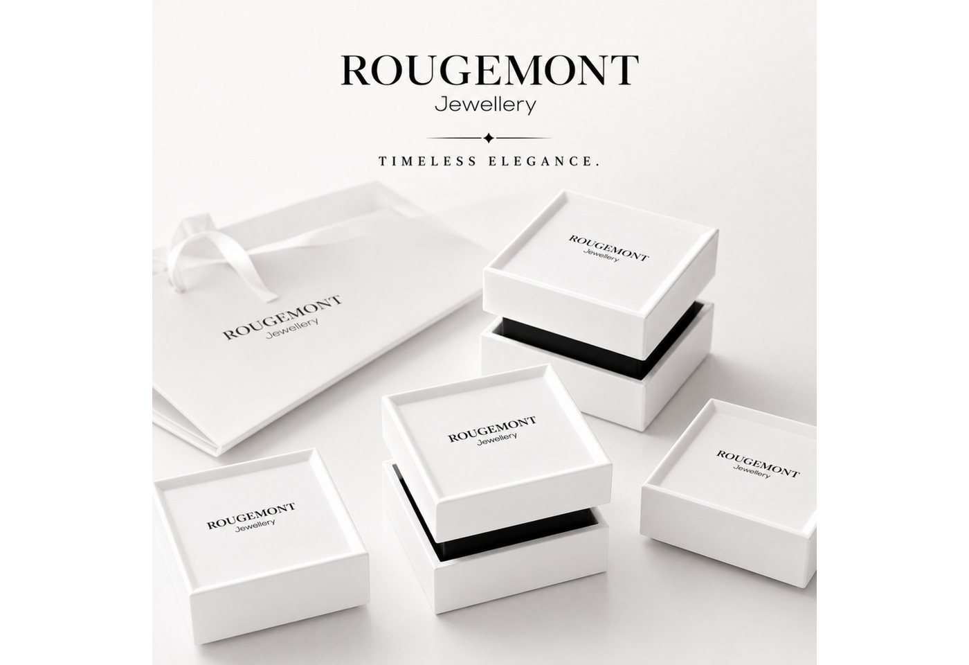 ROUGEMONT Solitärring Extravaganter Moissanit Ring Oval Cut Damen Ring 925 Silber 18k Gold – Bild 5 von 5