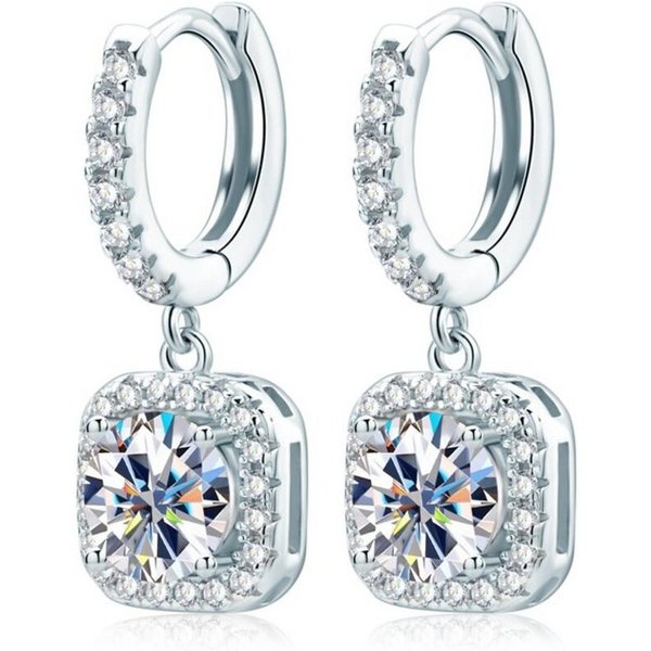 ROUGEMONT Verlobungsring Funkelnder Moissanit Ring mit 1,0ct +Echtheitszertifikat 925 Silber, Echtschmuck