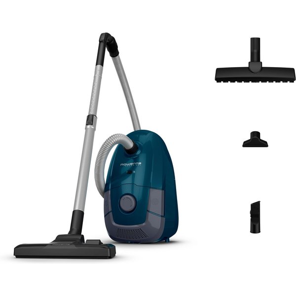 Rowenta Bodenstaubsauger Power XXL, Staubsauger mit Beutel, 900 W, 4,5 L Staubbehälter, 750 W, mit Beutel, 8,80 m Aktionsradius, niedriger Energieverbrauch, Zub