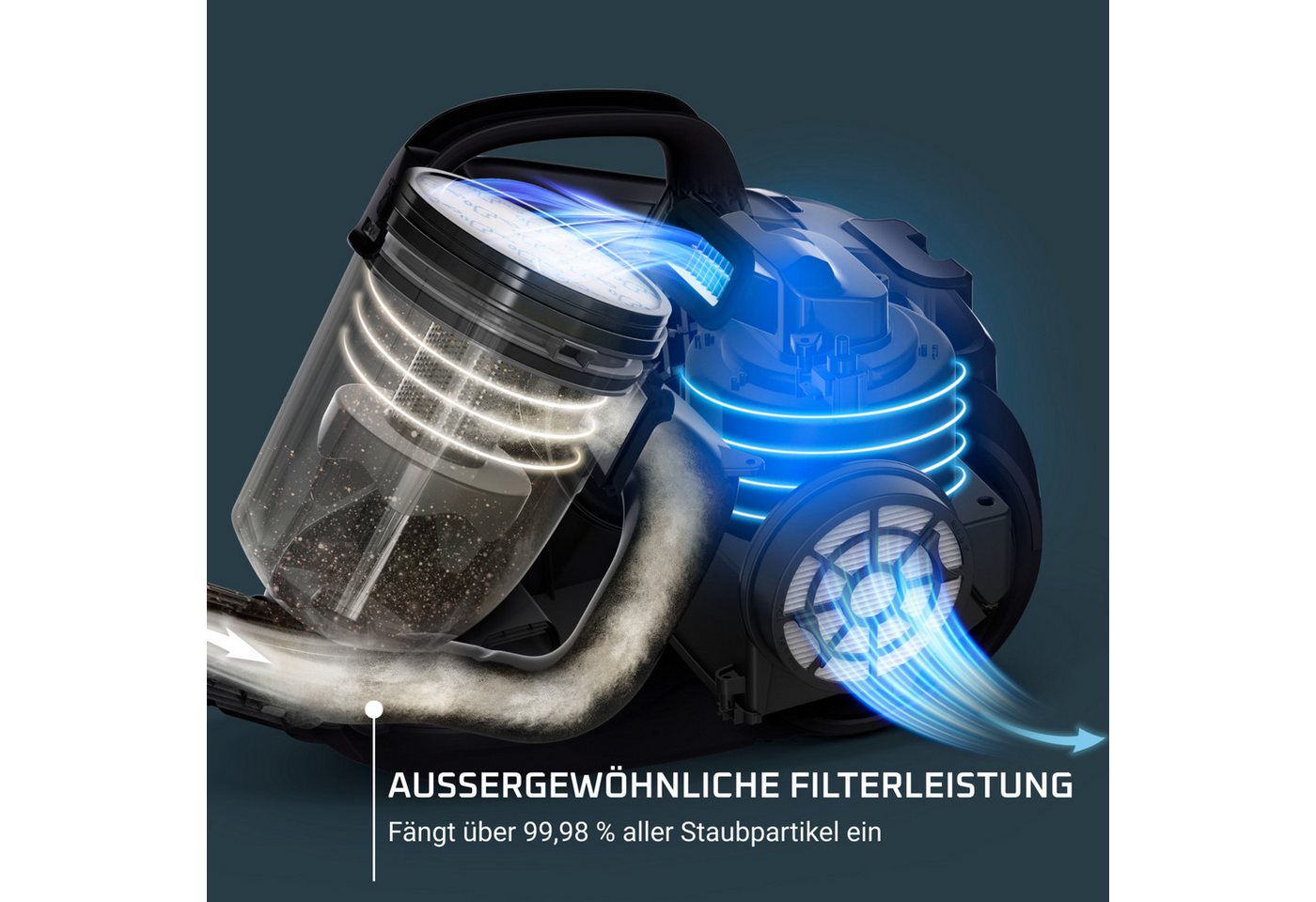 Rowenta Bodenstaubsauger Swift Power Cyclonic, ohne Beutel, hohe Saugleistung auf Hartböden, 750 W, beutellos, kompakte Größe, starke Leistung dank Effitech-Mot – Bild 5 von 5