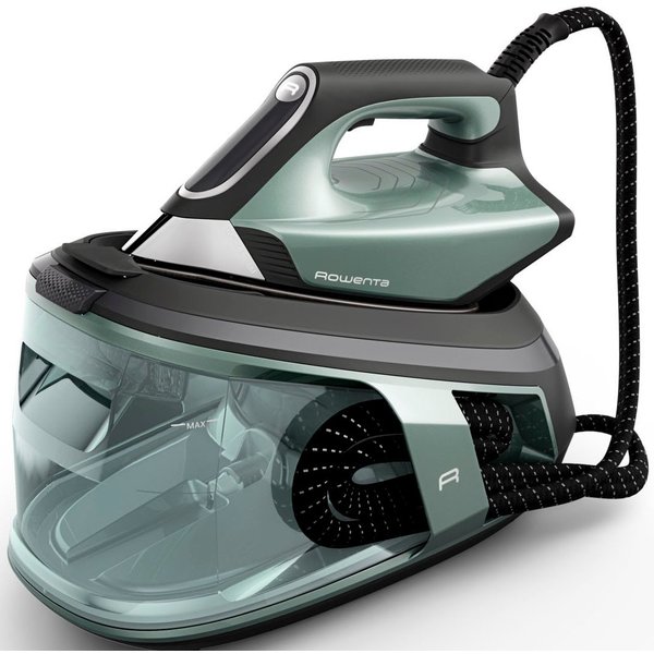 Rowenta Dampfbügelstation Force Pro 500, mühelose Textilpflege mit 2 Modi (MAX und ECO), 1800 ml Wassertank, sofortiger Dampf dank Quicksteam-Technologie, Kalk-